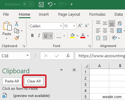 Microsoft Excel でクリップボードをクリアする方法