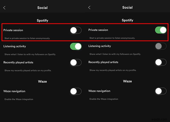 Spotify のスリープ タイマーとプライベート セッション機能の楽しみ方