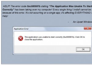 Windows 10/7 の「アプリケーションを正しく開始できませんでした 0xc000007b」エラーの解決!