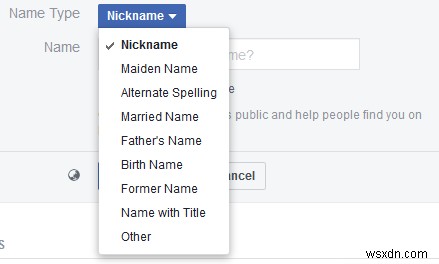 Facebook で名前を変更する方法