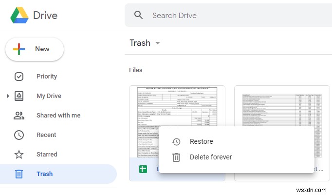 Google ドライブから削除されたファイルを復元する方法