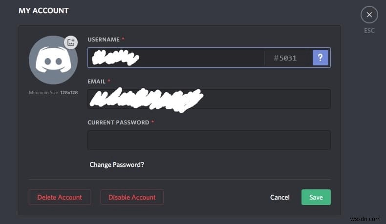 Discord アカウントの削除方法