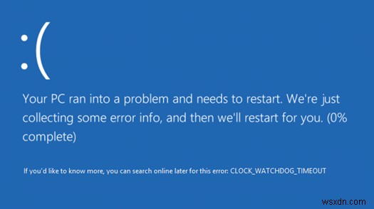CLOCK_WATCHDOG_TIMEOUT エラーとは? Windows 10 での修正方法