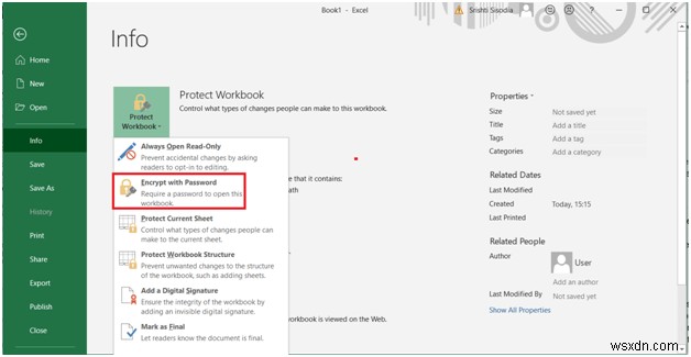 Excel ファイルをパスワードで保護する方法