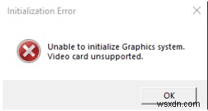 「グラフィック システムを初期化できません」エラーを修正する方法