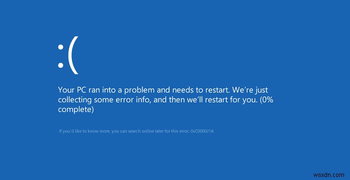 Windows 10 で「お使いの PC に問題が発生したため、再起動が必要です」を修正する方法