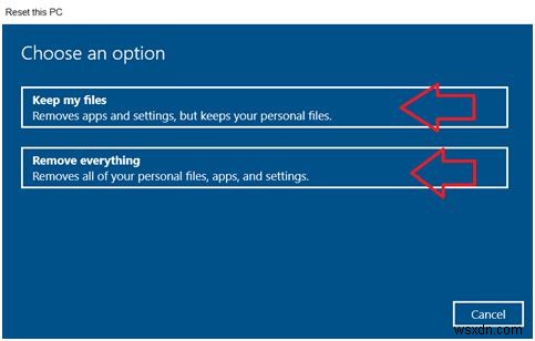2020 Windows 10 Update の「フレッシュ スタート」機能の使用方法