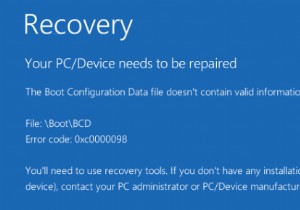 Windowsエラーコード0x0000098の原因と対処法｜「PC/デバイスを修復する必要があります」を簡単に解決する方法