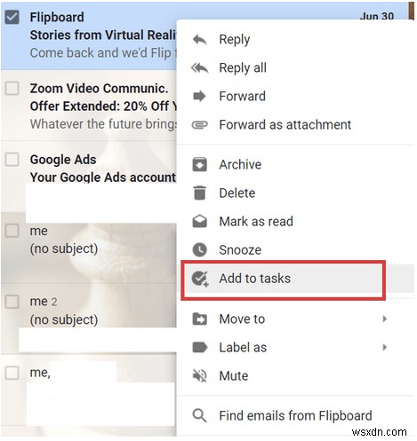 Gmail でタスクを作成して操作する方法