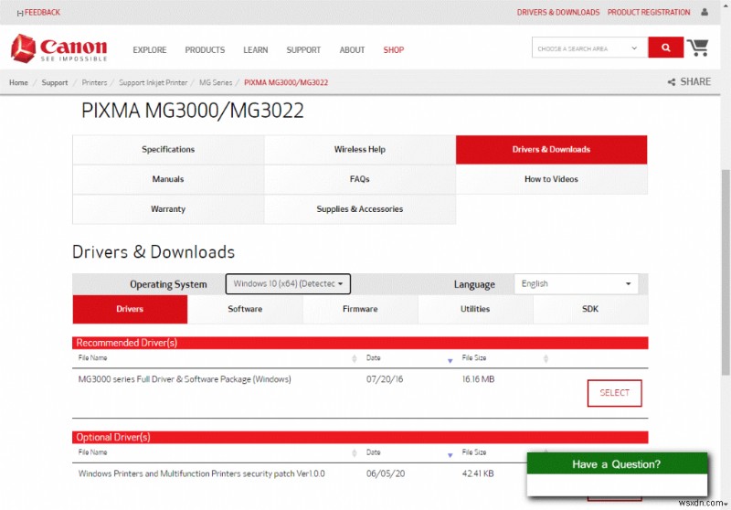 Canon MG3022 ドライバのダウンロードと更新方法