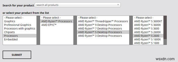 AMD Ryzen 5 2600 ドライバのダウンロード方法