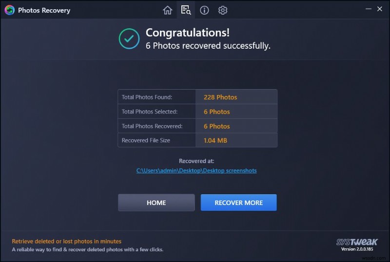 Systweak Photo Recovery Tool を使用して削除された写真を復元する方法