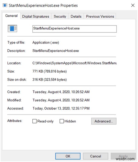 Windows 10 の StartMenuExperienceHost.exe とは何ですか?また、それを無効にする方法は?