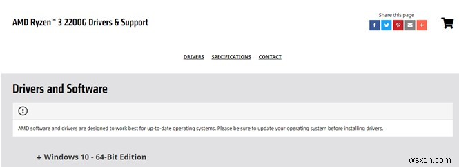 AMD Ryzen 3 2200G ドライバのダウンロード方法