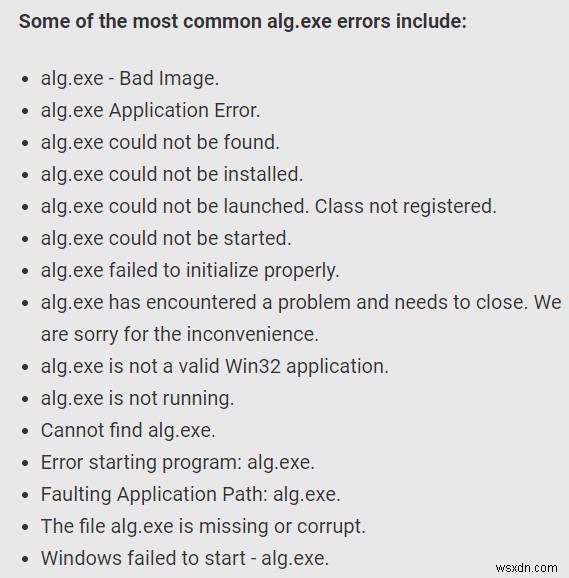 alg.exe Windows プロセスとは? alg.exe の高い CPU 使用率を修正する方法