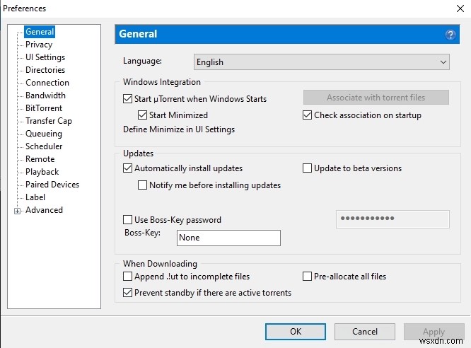 Windows 10 の起動時に uTorrent が開かないようにする方法