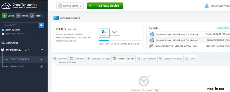 Cloud Tuneup Pro でディスク容量の消費を管理する方法