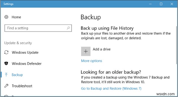 Windows 10 でバックアップ ファイルを削除する方法
