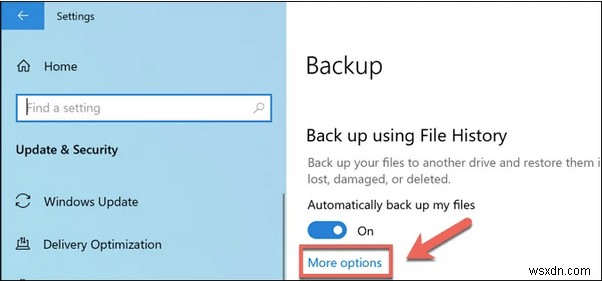 Windows 10 でバックアップ ファイルを削除する方法