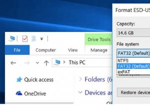 フォーマットせずにexFATをFAT32に変換する方法【Windows 10対応】