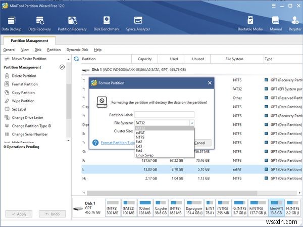 フォーマットせずに EXFAT を FAT32 に変更する方法