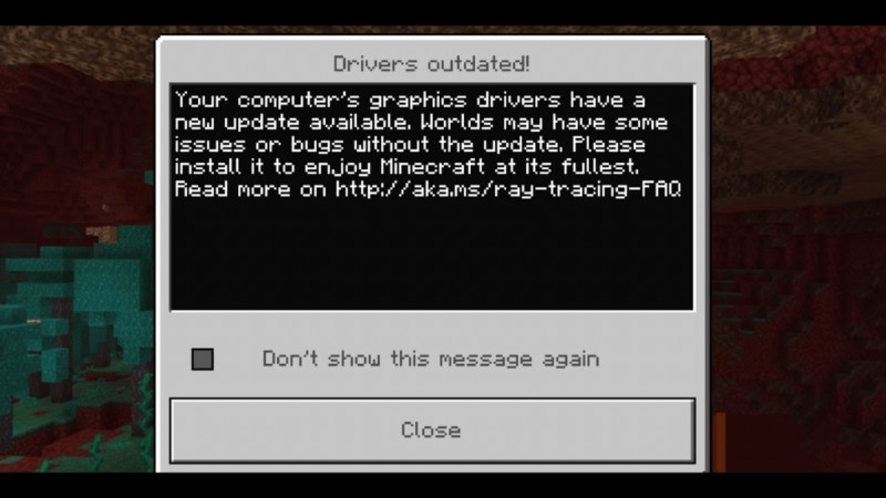 Minecraft の「ドライバーが古い」メッセージを修正する方法