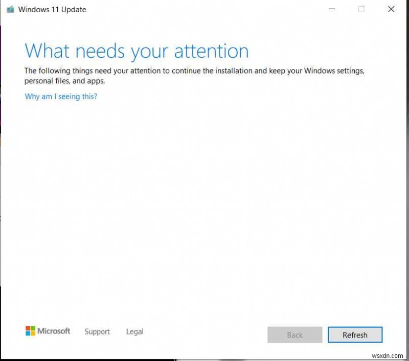 修正:Windows 11/10 での「What Needs Your Attention」更新エラー