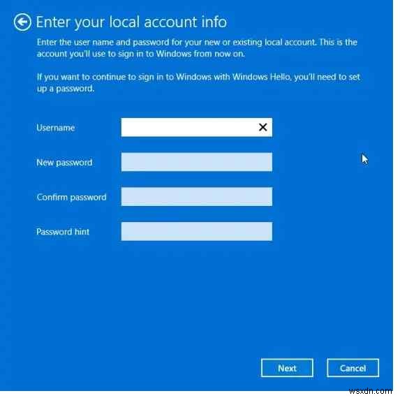 Windows 11 でローカル アカウントを作成する方法