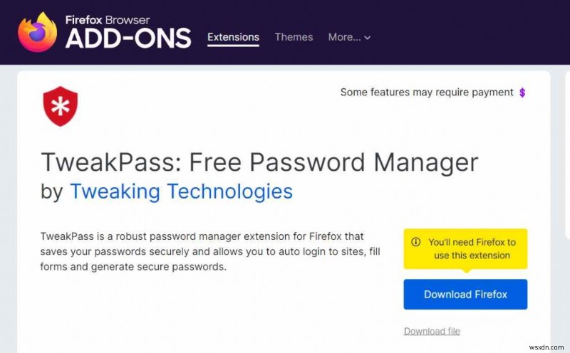 Tweakpass Web ブラウザ拡張機能を有効にする方法