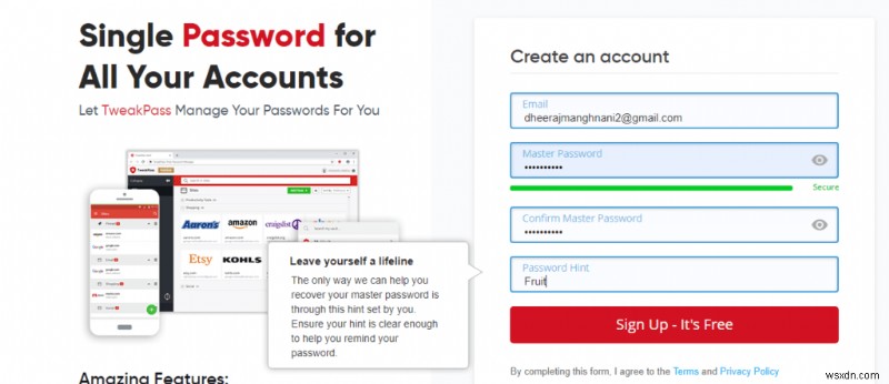 単一の保管庫で複数のパスワードを識別、ロック、管理する方法