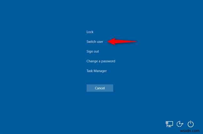 Windows 10 でユーザー アカウントを切り替える方法