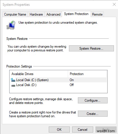 Windows 10 で復元ポイントの問題を修正する方法