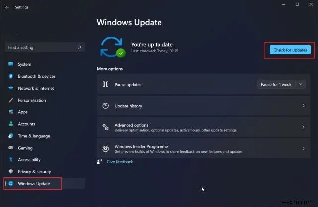 Windows 11 PC の更新方法