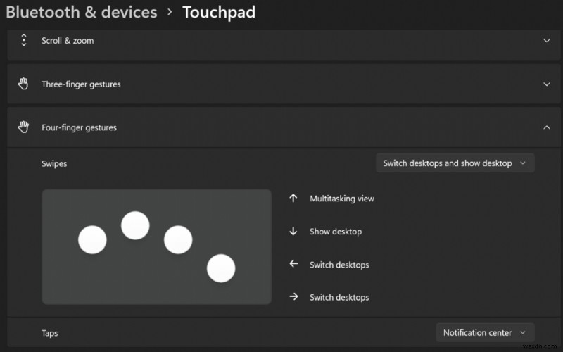 Windows 11 でタッチパッド ジェスチャをカスタマイズする方法