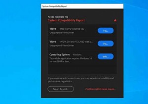 Premiere Pro のサポートされていないビデオ ドライブを修正する方法