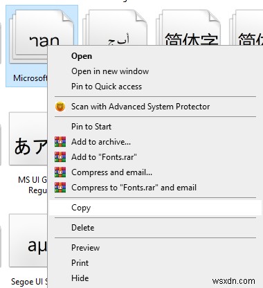 Windows PC でフォントを管理する方法
