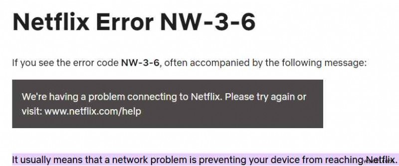 Netflix エラー コード NW-3-6 の修正方法 (2022 ガイド)