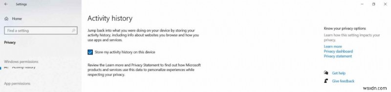 Windows 10 PC でアクティビティ履歴を表示する方法
