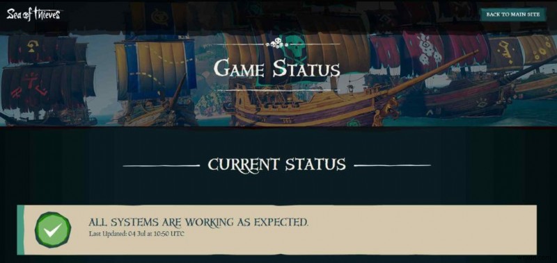 PC で「Sea Of Thieves サービスが一時的に利用できません」というエラーを修正する方法