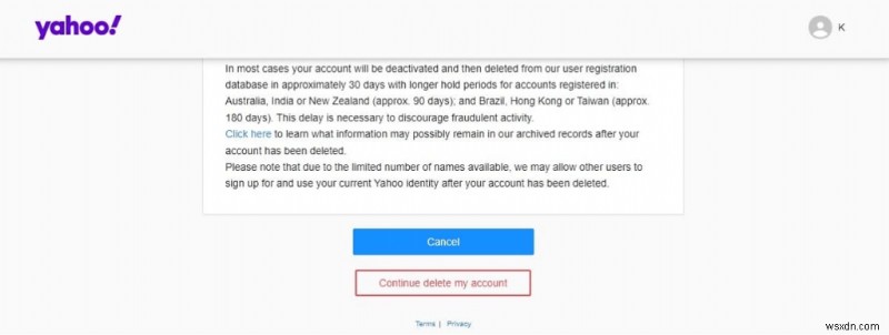 Yahoo アカウントを完全に削除する方法