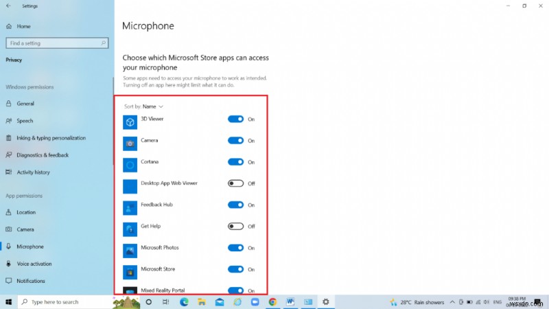 Windows 10 でマイクをオンにする方法