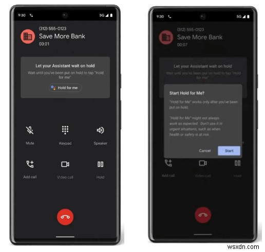 Google Pixel Phone (2022) で「Hold for Me」機能を使用する方法