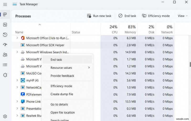 Microsoft Office SDX Helper の高ディスクまたは CPU 使用率を修正する 7 つの方法