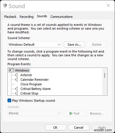Windows 11 で起動音を有効または無効にする方法