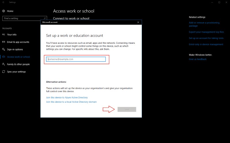 Windows 10 で個人、職場、学校のアカウントを管理する方法
