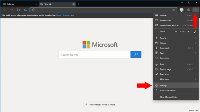 Microsoft Edge Dev で既定の検索エンジンを変更する方法