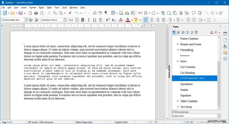 LibreOffice 7.0 - 単語は不要です