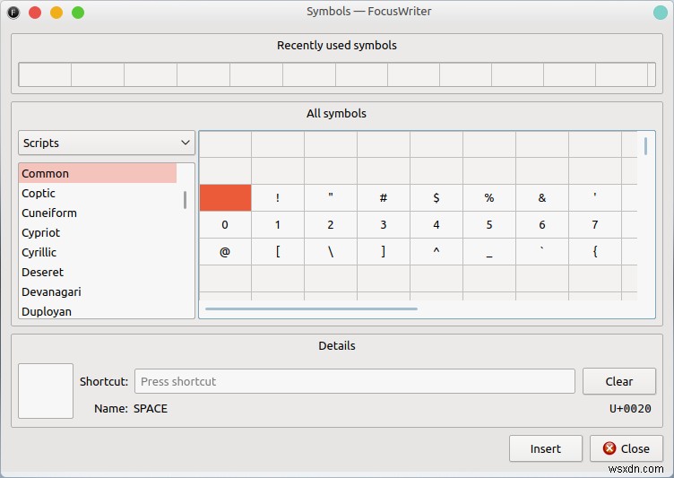 FocusWriter - テキスト エディタが最小限に抑えられました