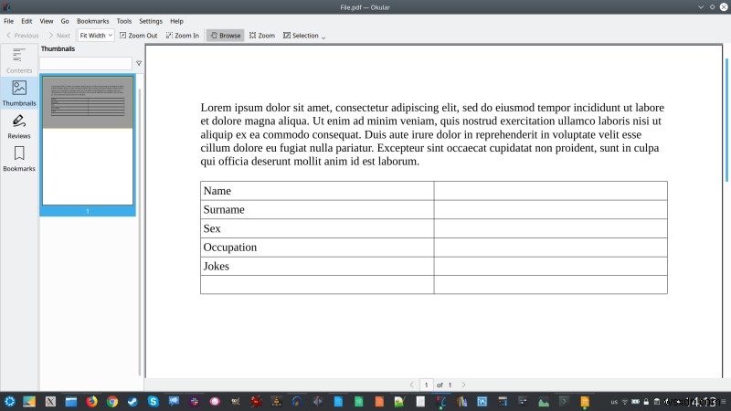 Linux で PDF フォームを編集する方法 - LibreOffice を使用