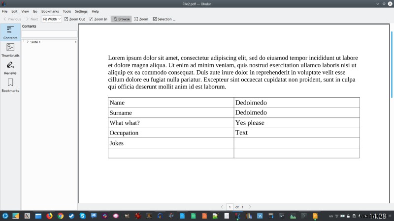 Linux で PDF フォームを編集する方法 - LibreOffice を使用